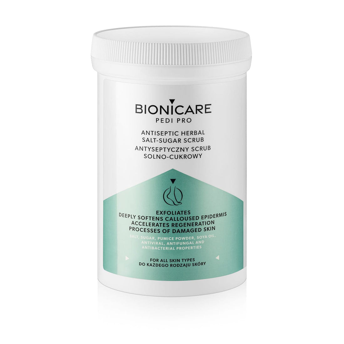 Bionicare Bionicare PEDI PRO Αντισηπτικό scrub αλατιού-ζάχαρης 500g