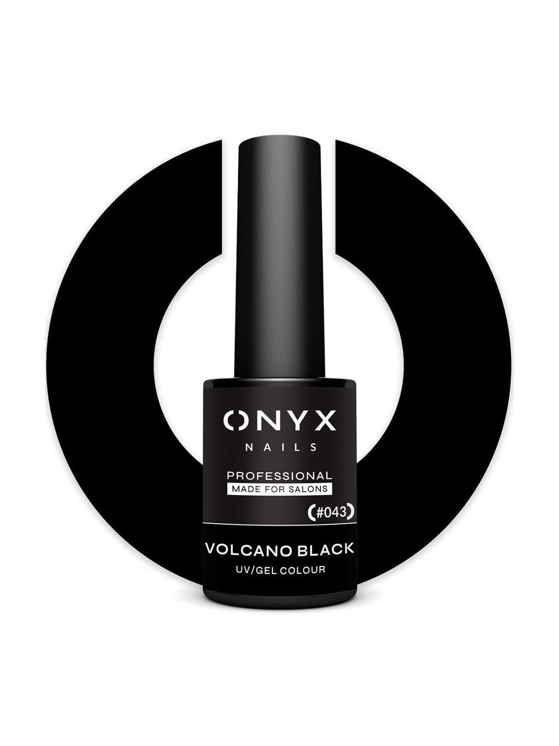 Onyx Nails Ημιμόνιμο βερνίκι 043 Volcano Black 7 ml