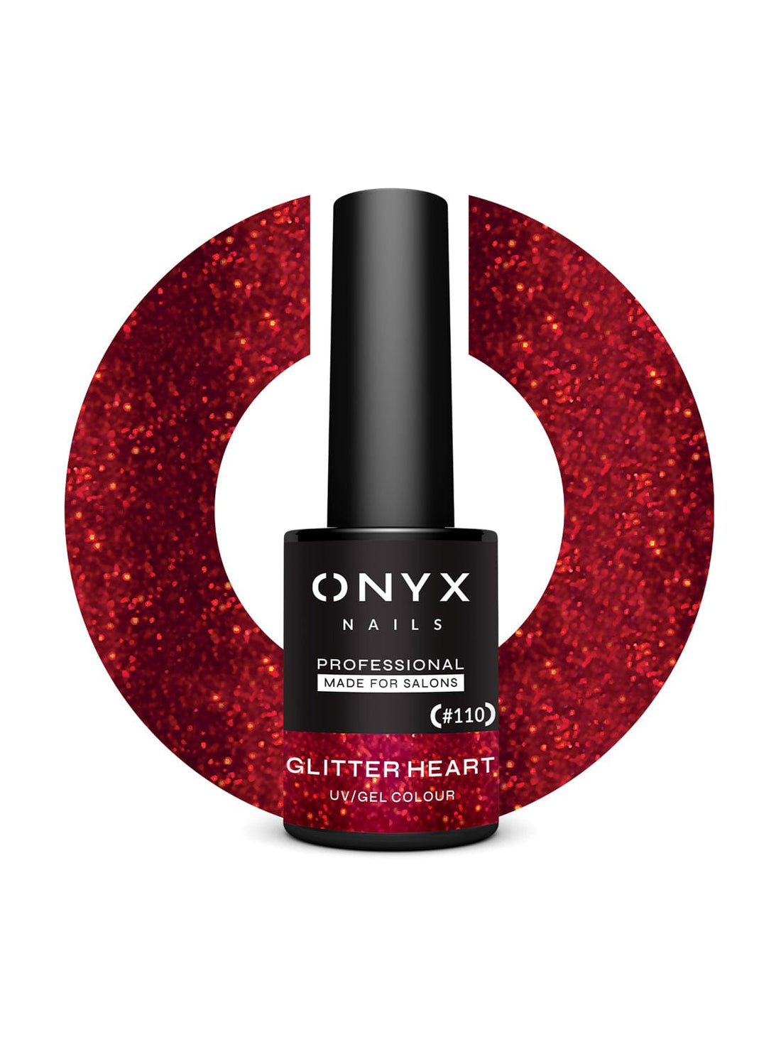 Onyx Nails Ημιμόνιμο βερνίκι 110 Glitter Heart 7 ml