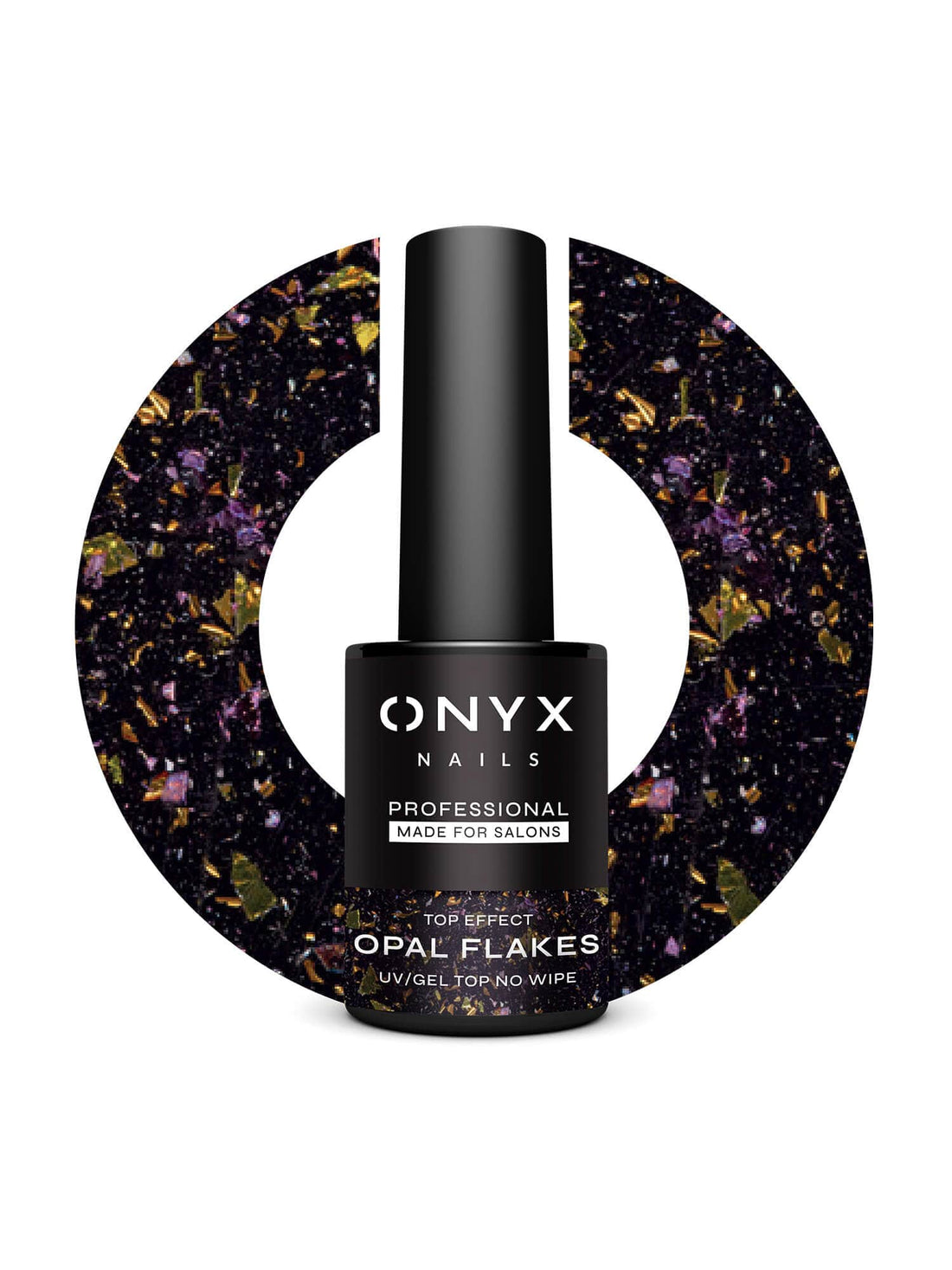 Onyx Nails Top Coat No Wipe Effect – T05 Opal Flakes 7 ml
