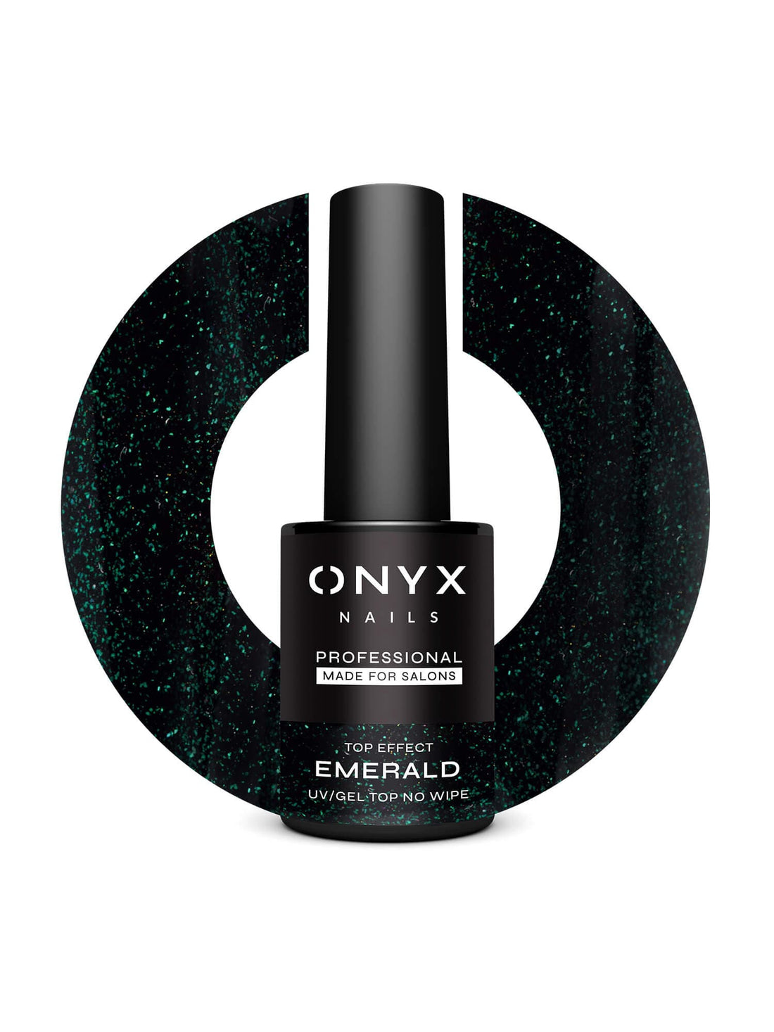 Onyx Nails Top Coat No Wipe Effect – T08 Emerald 7 ml