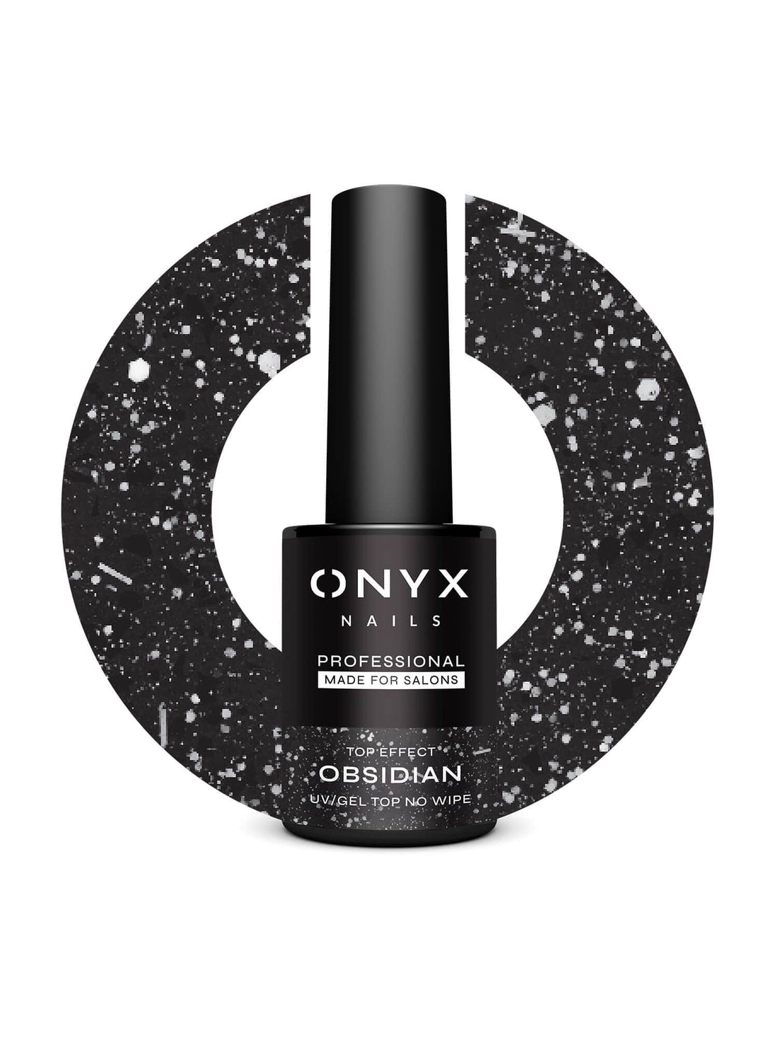Onyx Nails Top Coat No Wipe Effect – T10 Obsidian 7 ml